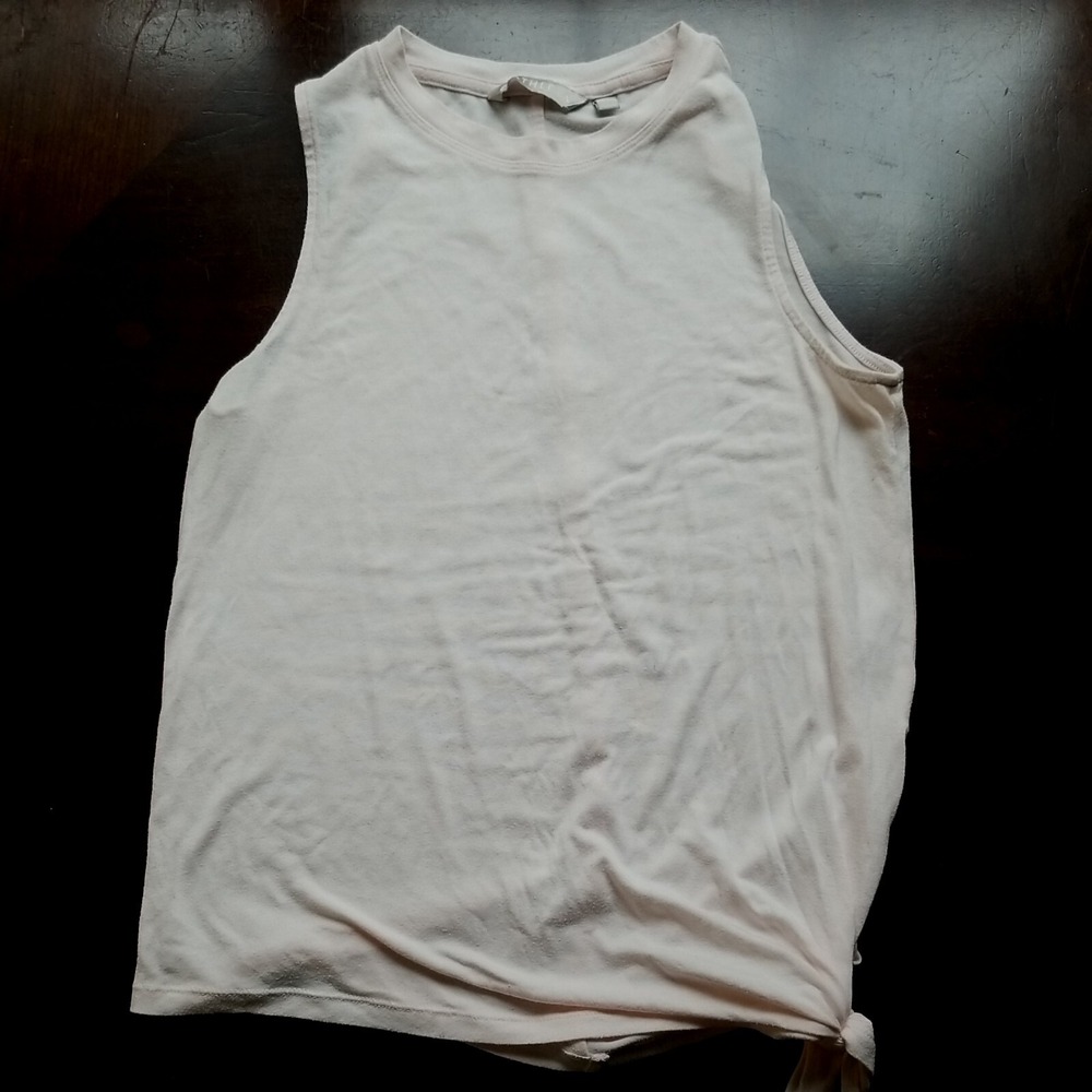 Athleta‎ Womens XS Cloudlight Asym Side Tie Tank Pink #353560